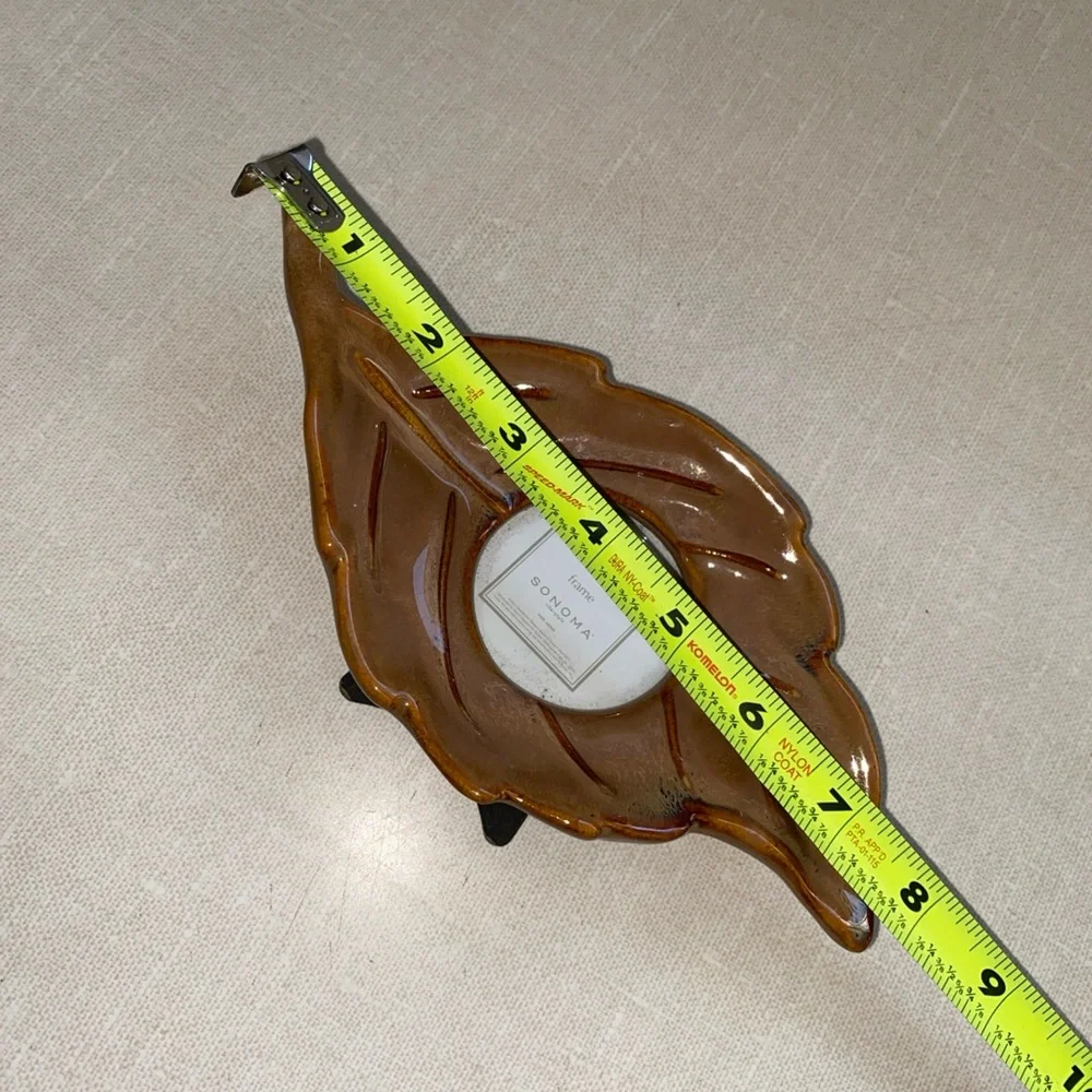 Sonoma‎ Fall Thanksgiving Leaf-Shaped Brown Picture photo Frame Small